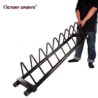 Équipement de musculation de haute qualité, support de rangement pour poids, plaque de protection avec roulettes