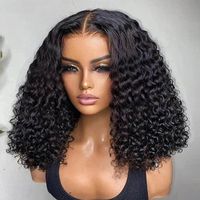 Perruque Lace Front Transparente 4B 4C Faite à la Main, Cheveux Humains Vierge Remy Brésiliens Afro Longs et Lisses