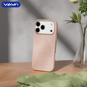 Coque de téléphone en silicone liquide VAWI S038 avec motif ondulé pour iPhone 17 16 15 Pro Max, antichoc, magnétique, en silicone - Product Image 5