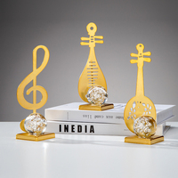 Boule de cristal avec support | Ornement de sculpture en boule de cristal avec support de plante en métal-Accent de figurine d'étude de salon