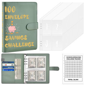 Carpeta económica A5 al por mayor 100, conjuntos de carpetas de desafío para ahorrar sobres, Cuadernos para estudiantes, proveedores, libros diarios - Product Image 6