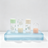 Petite bouteille en verre pour emballage cosmétique, logo personnalisé imprimé en soie, cadeau de mariage, flacons vides pour maquillage, conteneur en verre, vente en gros