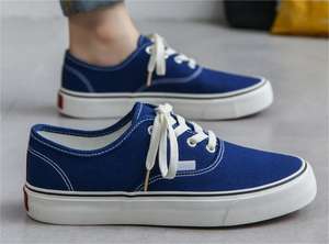 थोक कस्टम कम शीर्ष फीता कैनवास जूते लुभावनी जाल स्ट्रीट चलने वाली स्नीकर्स - Product Image 3