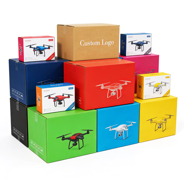 Custom Logo Eco-Friendly Rigid Drone Shipping Box-Protective Transport Packaging for UAV Durable & Colorful for Branding