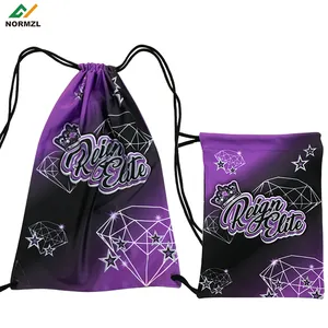 Normzl bolsa de presente para ginástica, sacola de cordão personalizada para dança e ginástica, atacado, bolsa de cordão de algodão