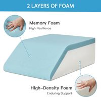 Haute qualité la mousse à mémoire ergonomique refroidissement polyvalent post-chirurgie soulever l'élévation de la jambe oreiller soulagement du gonflement pour les deux jambes