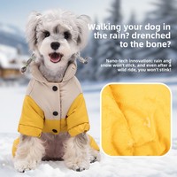 Vêtements d'hiver chauds et épais en coton rembourré pour chiens, coupe-vent, avec sangle de traction, imperméables, décontractés, pour chiens Teddy