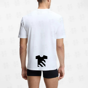 T-shirts décontractés pour hommes, broderie personnalisée de haute qualité, impression sérigraphique, 50% coton 50% polyester, vente en gros - Product Image 4