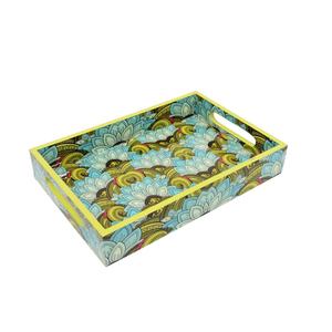 Plateau de service rond en métal galvanisé fait à la main de haute qualité, élégant et durable avec charme de bordure rustique pour restaurant à la maison et hôtel - Product Image 4