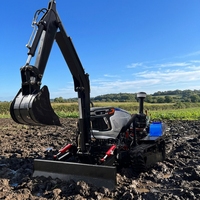 Tracteur agricole à chenilles 50 CV, moteur diesel, haute productivité et sécurité, cultivateur rotatif pour ferme