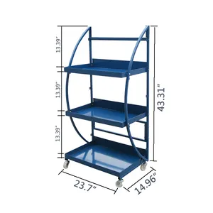 ชั้นวางโชว์เครื่องจักรไฟฟ้า3ชั้นสำหรับเก็บแบตเตอรี่รถยนต์งานหนักพร้อมป้ายโฆษณา3ใบ