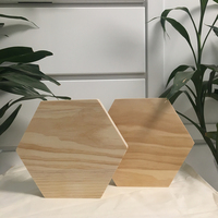 Pièces hexagonales en bois non finies pour le bricolage, découpes de pin vierges pour la gravure Laser sur bois, la combustion, la peinture, les décorations murales
