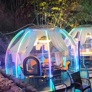 Nueva tienda de cúpula de burbujas de vidrio de policarbonato Distancia de la Bahía de 5m para ferias comerciales de hoteles de jardín de glamping al aire libre-Casa completa - Product Image 1