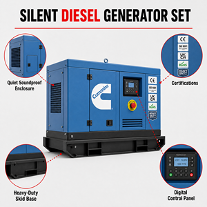 เครื่องกำเนิดไฟฟ้าดีเซลได้รับการรับรองมาตรฐาน CE&ISO ขนาด 10KW-1500KW 100kVA 200kVA 300kVA 600kVA 800kVA 1200kVA แบบเงียบ ราคาขาย - Product Image 5