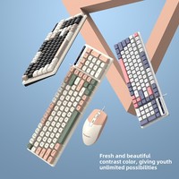 Ensemble clavier et souris filaire HZGAMER KM100, 100 touches, USB, pour ordinateur de bureau, ordinateur portable