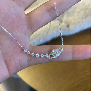 Solar System Saturn Necklace for Women, 2025 New Style, Elegant, Unique, <strong>High</strong>-<strong>end</strong>, Non-fading, Clavicle Chain <strong>Jewelry</strong> - Product Image 1