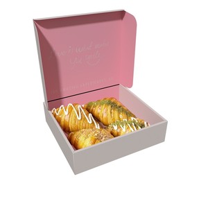 Boîtes de papier de boulangerie au design personnalisé Boîte d'emballage pour croissants Boîte d'emballage de qualité alimentaire pour biscuits et pains croissants - Product Image 2