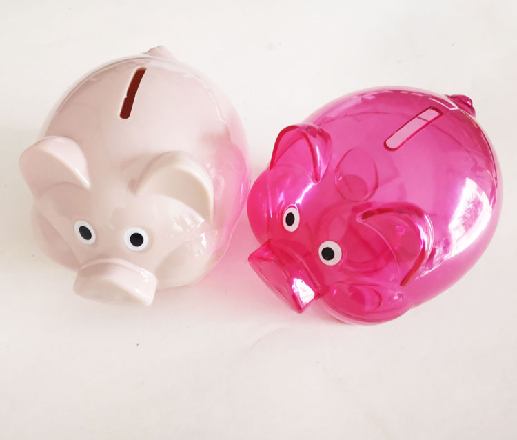 Оптовая продажа, копилка PS 13*10*9,5 см, розовая свинка, копилка для детей, безопасная копилка для денег