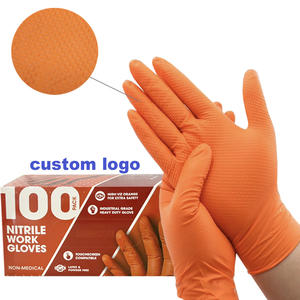Gants jetables en nitrile sans poudre, sans latex, à texture diamant, de qualité industrielle, résistants, 8 mil, avec logo personnalisé - Product Image 1