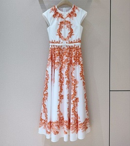 Chic Styles and Comfort in orange white dresses for Trendy Women