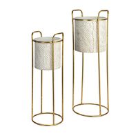 Jardinière en métal élégante avec support pour balcon, jardin, salon et bureau, arrangement de plantes décoratif