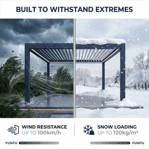 Pergola Bioclimatique en Alliage d'Aluminium 10x10, Résistante au Vent, Respirante, <span class=keywords><strong>avec</strong></span> <span class=keywords><strong>Moustiquaire</strong></span>, Écologique, Conception Motorisée, Montage Facile pour - Product Image 4