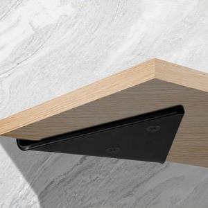 Supports <span class=keywords><strong>d</strong></span>'<span class=keywords><strong>angle</strong></span> triangulaires <span class=keywords><strong>d</strong></span>écoratifs en acier galvanisé blanc/noir robuste pour <span class=keywords><strong>étagère</strong></span>s, connecteurs <span class=keywords><strong>d</strong></span>'<span class=keywords><strong>angle</strong></span> de quincaillerie - Product Image 2