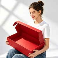 Boîte d'emballage en carton ondulé personnalisée avec logo imprimé, écologique, biodégradable, recyclable, portable, réutilisable, fermeture magnétique, finition mate