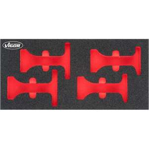 VIGOR - V4915-L Soft <b>foam</b> insert for V4915 (empty) - EAN 4047728049146 <b>ROLLING</b> WORKSHOPS EMPTY TRAYS - Product Image 1