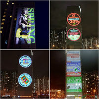 Projecteur de logo haute définition 200W, étanche, lumière gobo, projecteur de sol, publicité, lampe d'alerte de sécurité, lampe d'avertissement, paysage mural