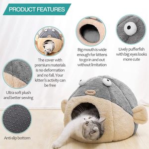 Cama de algodón Premium para gatos, almohada acolchada lavable de tamaño XL para gatos de interior, temporada de verano, Material PP, cama para mascotas sin deformación - Product Image 6