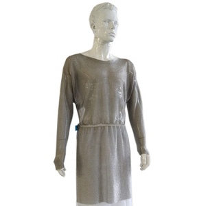 Tablier <span class=keywords><strong>à</strong></span> manches longues en maille de cotte de mailles en acier inoxydable 316L Vêtements résistants aux coupures pour boucher et traitement de la viande - Product Image 4
