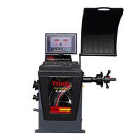 Équilibreuse de roues automatique TONCTOOLS homologuée CE avec laser infrarouge et protection de garde-boue – Équipement de service pneumatique pour garage automobile