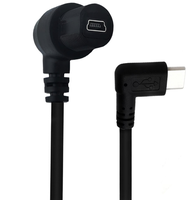 Kabel Ekstensi USB Type C 3.0 2.0 Male ke Mini/Micro USB untuk Panel Dasbor Mobil, Truk, Kapal, Motor