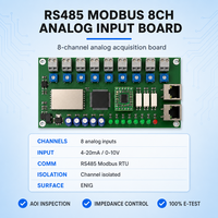 Carte d'entrée analogique 8 canaux Modbus RS485 - Service d'assemblage de circuits imprimés multicouches personnalisés avec finition ENIG