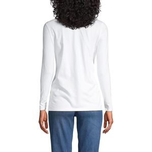 Camiseta de Manga Larga con Cuello en V para Mujer FOXA, 100% Algodón, Transpirable, Tejido de Punto, Manga Regular - Product Image 2