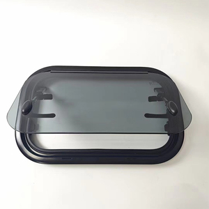 Fenêtre à charnières pour caravane, verre trempé, 500*450mm, avec moustiquaire et store enrouleur pour caravane, <span class=keywords><strong>camping</strong></span>-<span class=keywords><strong>car</strong></span> - Product Image 1