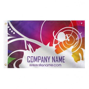 Drapeau bannière en polyester avec logo personnalisé, impression couleur, œillets métalliques, bords ourlés pour la semaine du spirit d'école - Product Image 2