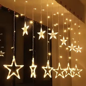 Evermore Wholesale Christmas Home Decor Garden Outdoor Decorative Low Voltage Crystal Led Star fairy <b>Curtain</b> <b>Lights</b> - Product Image 3