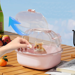 Di lusso portatile per animali domestici gabbia 4-opzioni di colore piccoli animali da viaggio bottiglia di acqua gabbia di plastica traspirante per cavie - Product Image 2