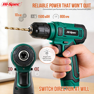 Juego de herramientas de taladro inalámbrico de 8V de 102 piezas Hi-Spec con puntas de destornillador y accesorios para reparaciones en el hogar. - Product Image 3