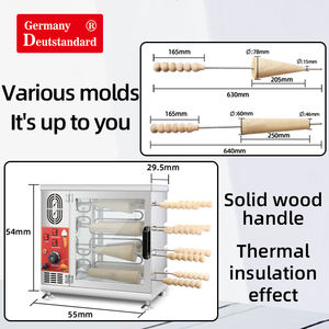 Kurtos kalacs เครื่องทำเค้กแบบหมุนไฟฟ้าเครื่อง<span class=keywords><strong>ทำ</strong></span>เค้กแบบกรวยไอศกรีมสำหรับย่างเชิงพาณิชย์ - Product Image 5