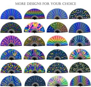 Large DIY Angel Hand Fan for Halloween Christmas Parties Eco-friendly Bamboo UV Printed Carved Advertising Traditional Hot Sale - Product Image 6