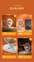 2024 grande capacité de batterie Rechargeable USB bureau de voyage pliable Portable extérieur été ventilateur de Table de bureau avec lumière LED