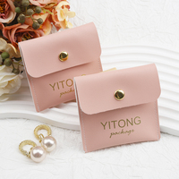Pochette en cuir PU élégante pour bijoux, avec boutons dorés, idéale pour mariage et cadeaux, vente en gros