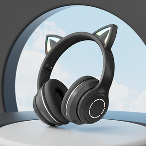 Cheap BT 5.0 Audifonos Gamer Wireless Gaming Headsets Cat Ear <strong>Cute</strong> Headphones for Girls Auriculares Bluetooth <strong>Earphones</strong> - Product Image 2