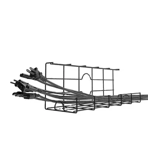 Bandeja de gerenciamento de cabos para escritório doméstico, organizador de cabos, suporte de mesa de 43 x 10 x 10 cm