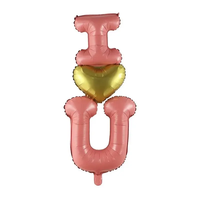 Je t'aime 96cm * 49cm grand coeur de pêche amour AD feuille d'aluminium ballon saint valentin fête décoration fournitures