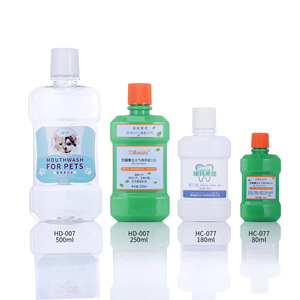 Bouteille de bain de bouche 500 ml en plastique PET transparente pour animaux de compagnie – Solution d'hygiène buccale pour une haleine fraîche - Product Image 4