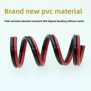 순수 구리 2 코어 가닥 소프트 얇은 소형 전원 케이블 레드 블랙 듀얼 컬러 평면 PVC 디자인 LED 스피커 실드 병렬 - Product Image 4